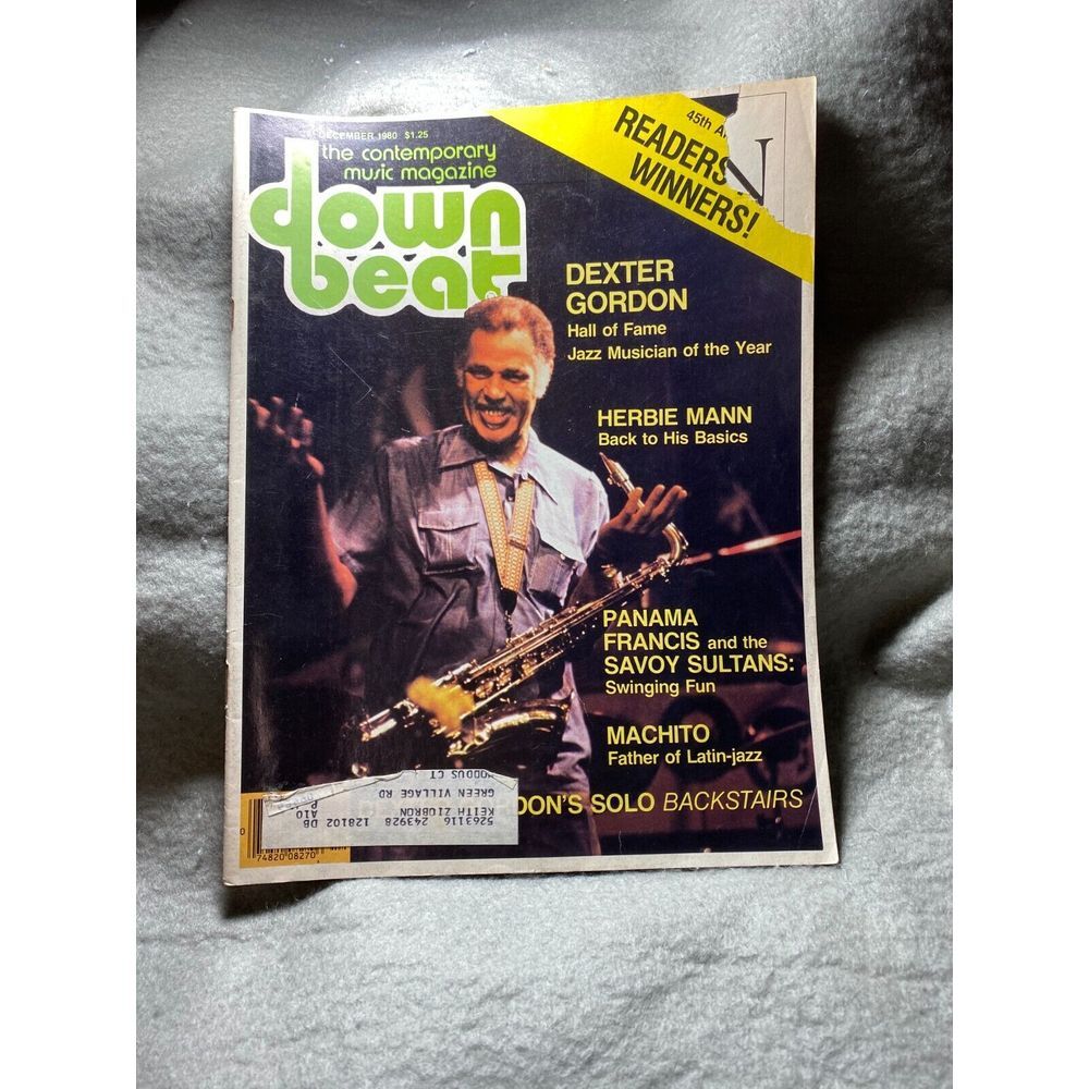 VINTAGE DOWN BEAT MAGAZINE DECEMBER 1980 DEXTER GORDON, HERB MANN,PANAMA FRANCIS
